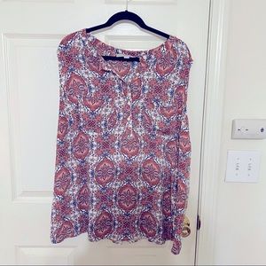 LOFT Salmon/Coral/Blue Medallion Shell